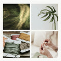 Slow Stitch Monstera Hanging Art